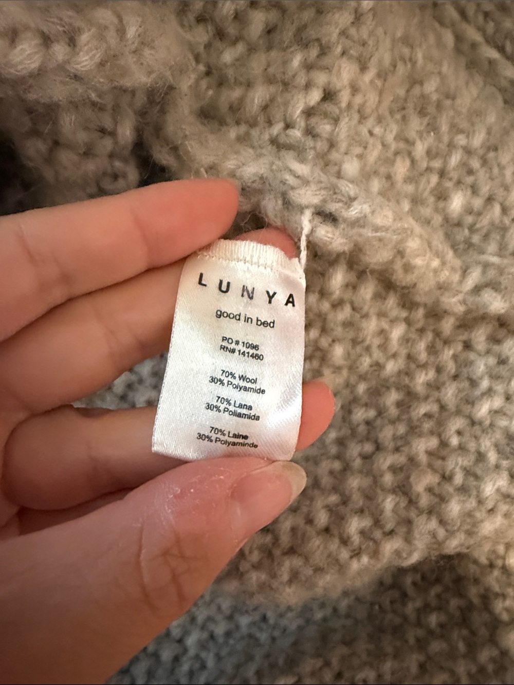 LUNYA Chunky Wool Knit Robe - Picture 8 of 8